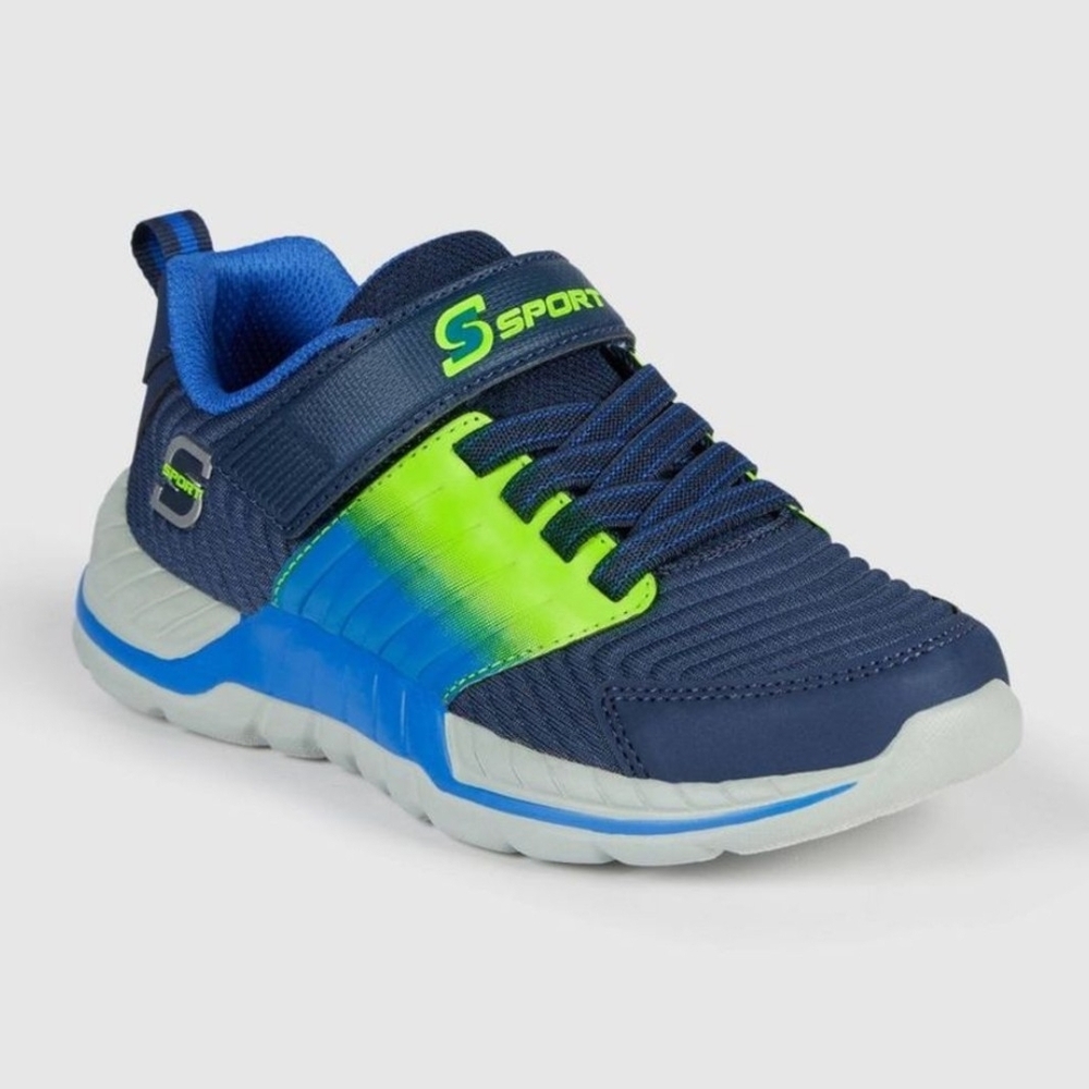 Skechers Kids Sneakers - Blue and Neon Green